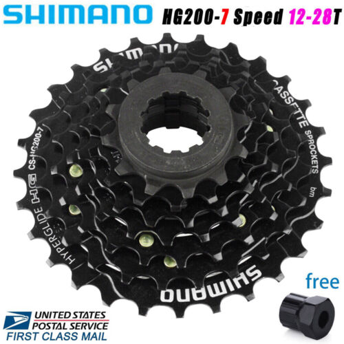 SHIMANO CS-HG200 7 Speed Cassette MTB Bike Bicycle 12-28T With Tool New US - Picture 1 of 7
