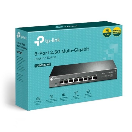 TP-Link TL-SG108-M2 8-Port 2.5g Multi-Gigabit Desktop Switch Unmanaged Network