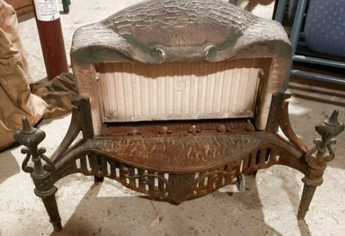 Antique 1920s - 1930s Adams Cheerful Radiant Heater Parlor Fireplace Insert - Picture 1 of 8