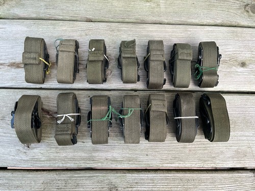 Original US Military OD Green Alice Pack Cargo Straps (14) C-103 Acorn MP Vietnam
