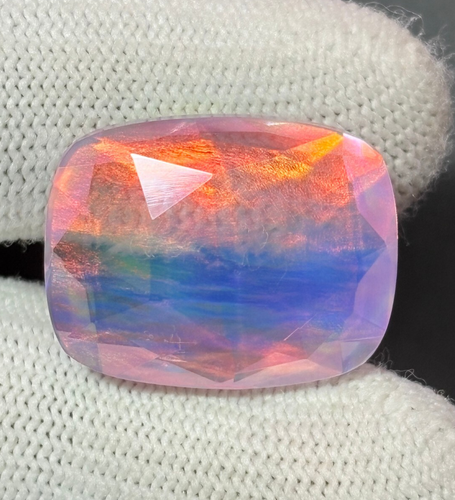 Extreme Fire Unheated Opal Multi Color 3D Flash Cushion Cut Loose Gemstones R81 - Picture 4 of 9