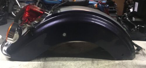 Harley Davidson OEM 09-13 Road King Rear Fender w/ light bar Big Purple Flake - Picture 4 of 7