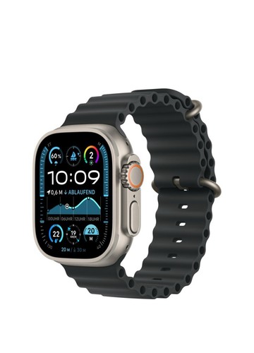 Apple Watch Armband Ocean Band 49 mm Black Natural Titanium - wie neu - Zdjęcie 5 z 9