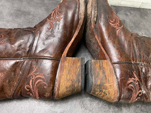 Circle G By Corral Western Boots Women 10M Shoes Brown Leather Embriodered Snip - 第 15/23 張圖片