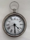 Pottery Barn Clock Pocket Watch Style 3.5” Chrome Finish Quartz Clock Vintage
