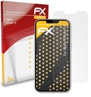 atFoliX 3x Film Protection d'écran pour Apple iPhone 14 mat&antichoc