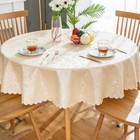 Waterproof Round Table Cloth Pastoral PVC Plastic Oilproof Dining Table Covers