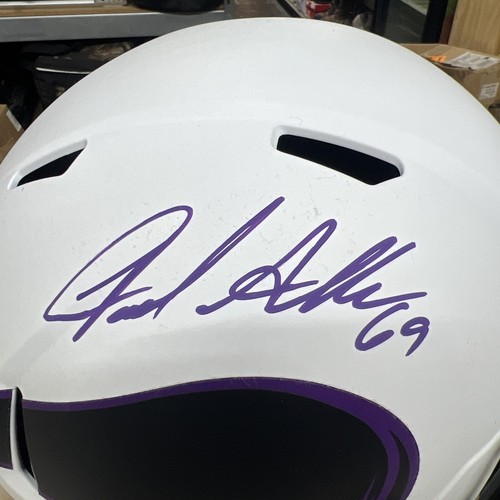 Vikings JARED ALLEN Signed Riddell Full Size LUNAR Replica Helmet - Beckett F/S - Picture 9 of 9
