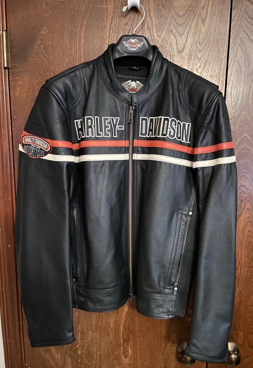 Harley-Davidson Legendary Eagle 革ジャン M Harley-Davidson Men CRUISER II Leather Jacket Black Embossed