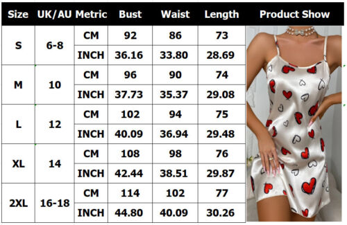 Ladies Nightie Strappy Satin Silk Summer Dresses Women Nightwear Vest Nightdress - Picture 37 of 37