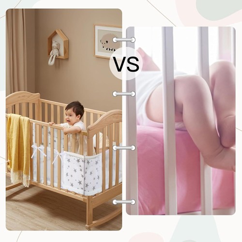 Breathable 3D Mesh Liner For Cot Beds 2PCS baby Crib surrounds Cot surrounds - Picture 6 of 15