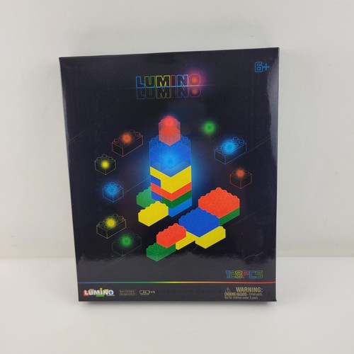 LUMINO 128 Piece Lighted Construction Building Set Light Up Blocks Toy Kids - Picture 4 of 4