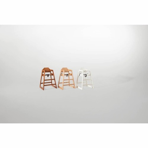 Bolero Wooden High Chair Antique White Finish Beech Wood - Picture 8 of 8