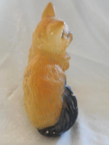 Tiza gato grande vintage de 9" amarillo y negro pieza temprana marcada 1942 - Imagen 3 de 6