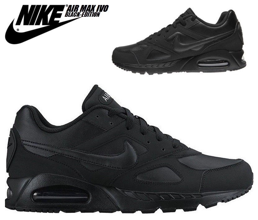 Nike Air Max Ivo Command Gr.44 Schwarz Leder 580520-002 NEU NP:139,90 Nike Air Max Ivo Command Gr.44 Schwarz Leder 580520-002 NEU NP:139,90