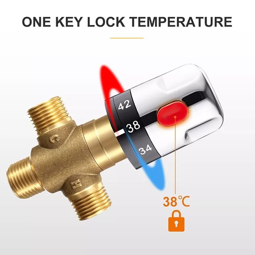 Dreiwege-Haushaltshahn-Mischventil 20-60 °C Thermostat Anti-Verbrühung DHL - Bild 3 von 9