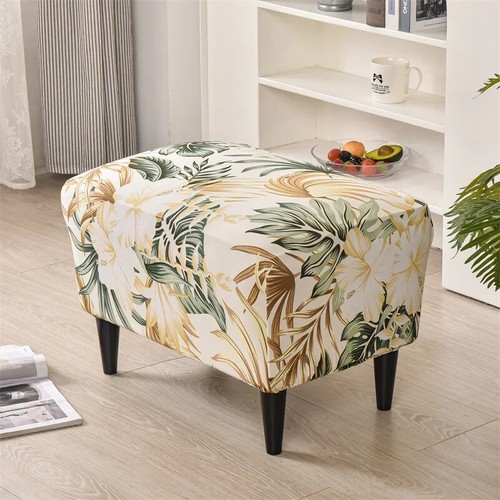 Flowers Printed Wing Chair Cover Stretch Spandex Armchair Covers Chair Slipcover - Picture 40 of 43