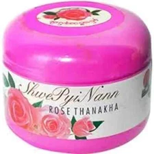 MYANMAR THANAKA POWDER 100% ROSE SCENT REDUCE ACNE / DARK SPOTS / MALASMA 50 g