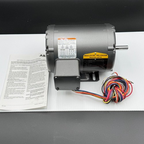 Baldor .25 HP 1725 RPM Electric Motor AOM3454  230/460V 3-Ph 60Hz 48 Fr 1/4 NOB - Picture 1 of 7