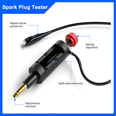 #ad Spark Plug Tester Ignition System Coil Engine In Line Auto Diagnostic Test Tool $2.99