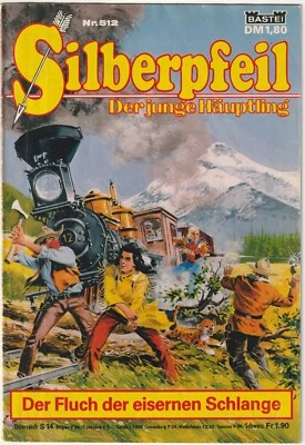 ✪ SILBERPFEIL #512 Der Fluch der eisernen Schlange, Bastei 1982 COMICHEFT Z1- - Bild 1 von 3