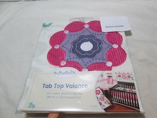NEW Sumersault DANIELA Floral Tab Top Window Valance 15x44 3 Purple, Pink, Blu