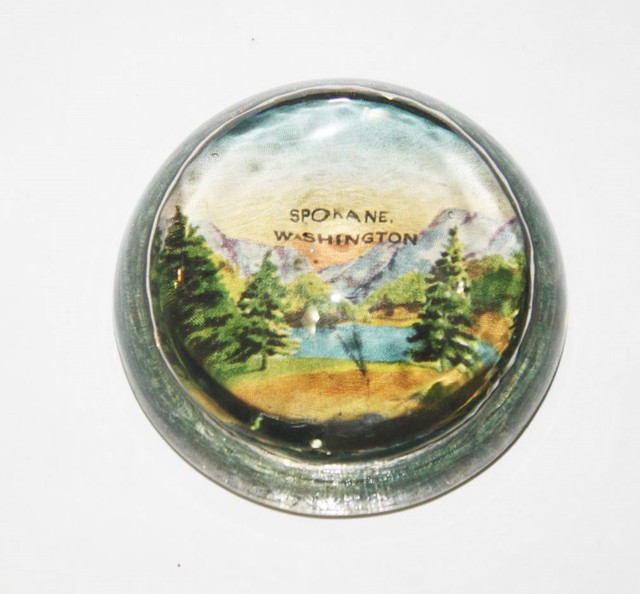 Vintage Mini ACME Brick Advertising Souvenir Paperweight Tan Color w//Green Felt