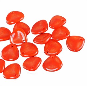Rose Petal 93200-15496 CZB-132 Opaque Red Bronze Luster 50pcs Czech Pressed Glass Beads 7x8 mm