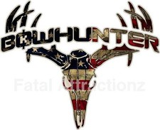 Distressed American Flag Bowhunter Deer Skull S4 Vinyl Sticker Decal Usa Buck Distressed American Flag Bowhunter Deer Skull S4 Vinyl Sticker Decal Usa Buck