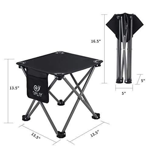 Camping Stool 2 Pack,13.5 Inch Portable Folding Stool for Outdoor Black - Picture 4 of 7