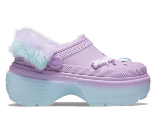 New Aespa X Crocs Stomp Lined Pink Clog Sandals M7-W9 Ningning Photo Card - Picture 3 of 9