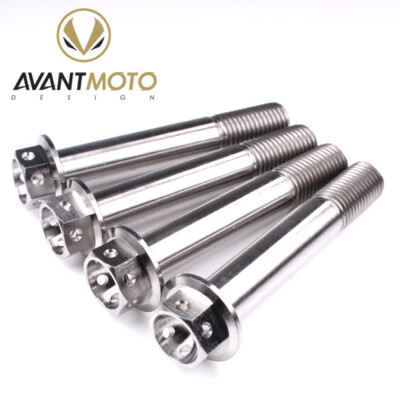 4x Ducati V4 /S /R Titanium Front Caliper Bolts M10 x 55mm Race Spec Drilled 4x Ducati V4 /S /R Titanium Front Caliper Bolts M10 x 55mm Race Spec Drilled