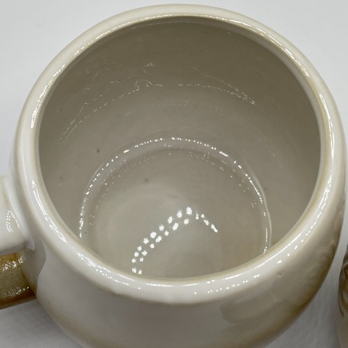 Floor 9 Set of Two Coffee Tee Mugs Cozy Up Stay Awhile Pottery Two-Tone 10oz. - Picture 12 of 12