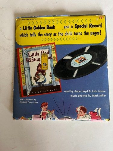 Vintage 1957 Little Golden Book LITTLE RED RIDING HOOD, Record & Book, sleeve - Picture 6 of 6