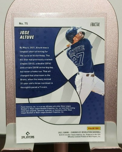 2021 CRONACHE PANINI RIVOLUZIONE FRATTALE JOSE ALTUVE#75 - Foto 2 di 2