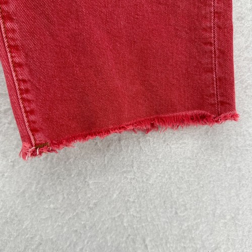 True Religion Shorts Youth 12 Geno Rolled up Short Cut Off Red W25 12" Inseam - Picture 4 of 15
