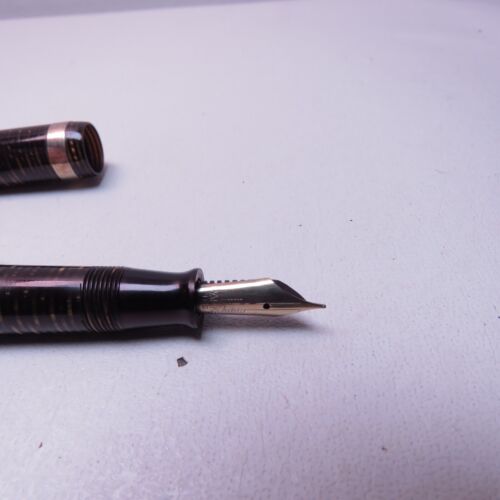 RARE Vintage Antique Parker Fountain Pen Deco Rings Vacumatic Gold Arrow - Picture 4 of 11