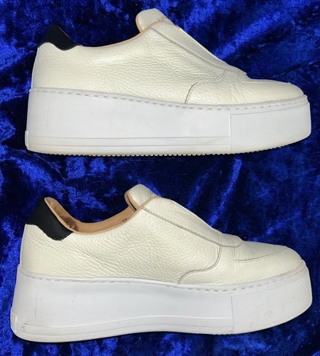 Russell & Bromley Park Up White Leather Platform Shoes Us 7 Uk 5 Eu 38 S105242 - Picture 6 of 13