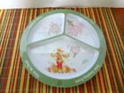 Melamine Divided Dish With Fall Theme 10" Scarecrow, Pumpkin and Leaves 