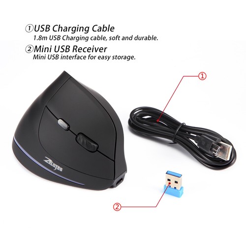 2400 DPI Gaming Mouse Rechargeable Optional Gaming Mouse For PC J8D3 - Picture 12 of 12