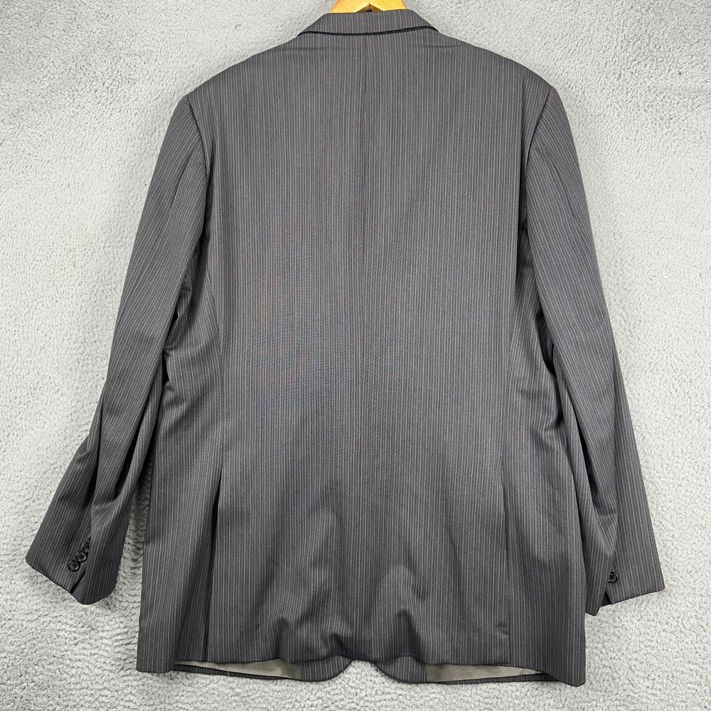 BURBERRY LONDON シルク混　絹　48大きいサイズ　三陽商会　グレー Burberry London Sport Coat Adult 48XL Long Grey Pinstripe