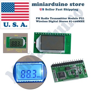 FM-Radio-Transmitter-Module-Wireless-Microphone-Stereo-PLL-LCD-Digital-87-108MHZ