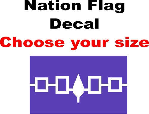 Flag of the Iroquois Confederacy, STICKER, DECAL, 5YR VINYL Hiawatha wampum belt - Picture 1 of 2
