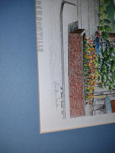 Hendersonville North Carolina Main Street Signed Art Print Lee James Pantas 1991 - Picture 3 of 6