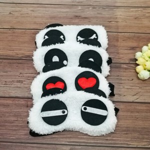 Masque Pour Les Yeux De Panda De Dessin Anime De Tissu En Peluche Pour La Pauseh Ebay