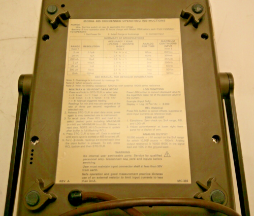 Keithley 485 Autoranging Picoameter - Bild 6 von 10
