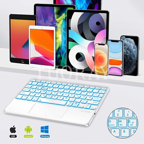 QWERTZ Bluetooth Tastatur Maus Kompatibel mit Android/Windows/iPad iOS Tablet DE - Bild 124 von 175