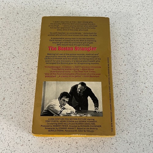 The Boston Strangler Gerold Frank True Crime Movie Paperback Book 1967 1st Ed. - Picture 2 of 6