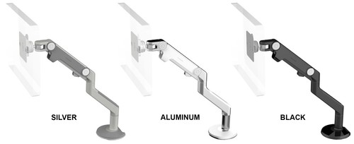 NUEVO M8 Brazo de Monitor Ajustable a Escala Humana - Montaje de Mesa de Escritorio con Perno Plateado - Imagen 9 de 9