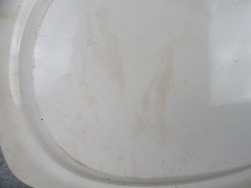 Antique Victorian XLG 16" x 20" Red Transfer Serving Table Meat Turkey Platter - Picture 19 of 19